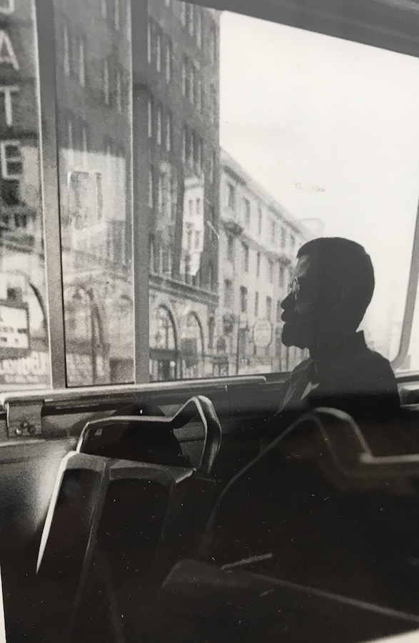 Juri Koll, "Man on Bus Looking Left"