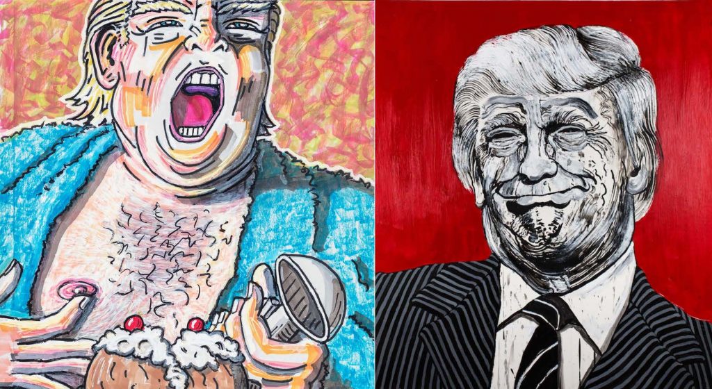 Jim Carrey's IndigNATION and Robbie Conal's Cabinet of Horrors