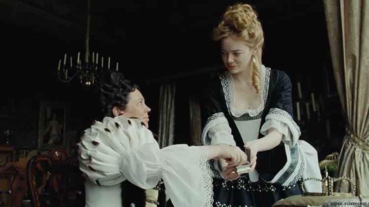 Olivia Colman and Emma Stone in The Favourite