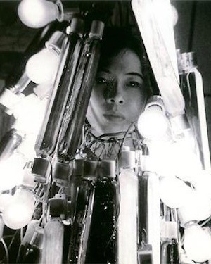 Atsuko Tanaka in 1957, wearing her Electric Dress
