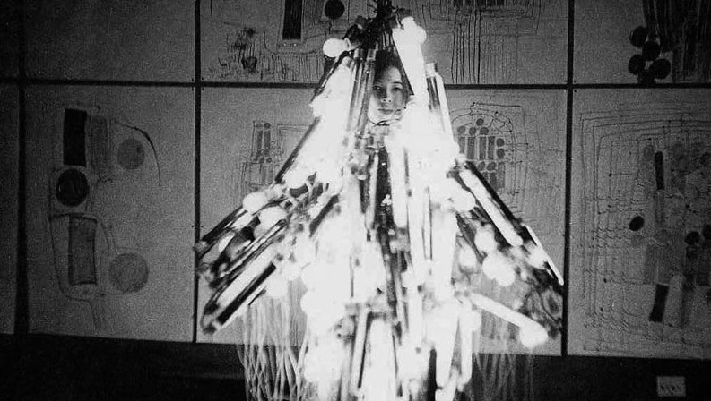 Atsuko Tanaka wearing Electric Dress 1956