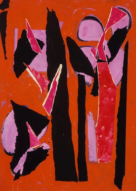 Lee Krasner, Blue Level, 1955. Lee Krasner: Living Colour is reviewed at Riot Material Magazine.