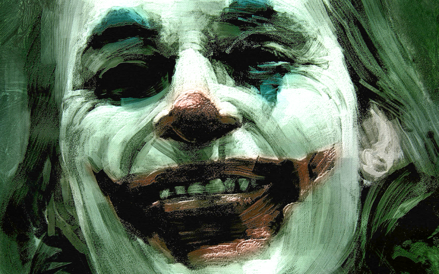 Joaquin Phoenix as The Joker. A look at the modern protester and the Joker mask is at Riot Material