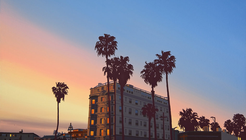 Lindsey Warren, Venice Twilight. A review of Warren's current exhibition, A Love Letter, is reviewed at Riot Material magazine.