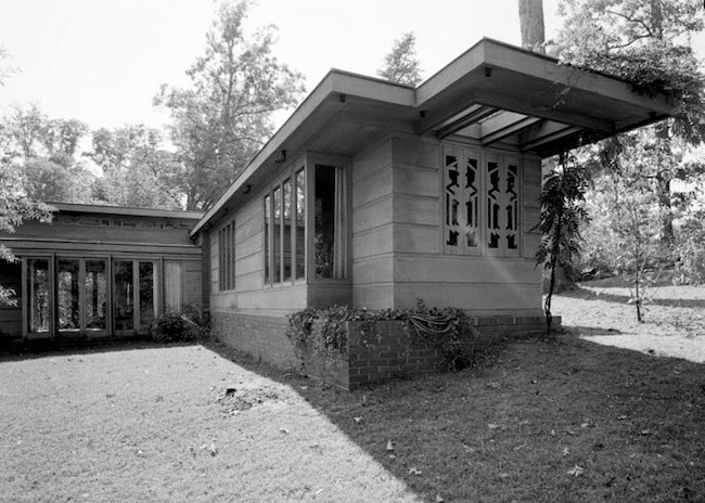 Frank Lloyd Wright's The Jacobs House in Madison, Wisconsin (1936), considered the first Usonian home