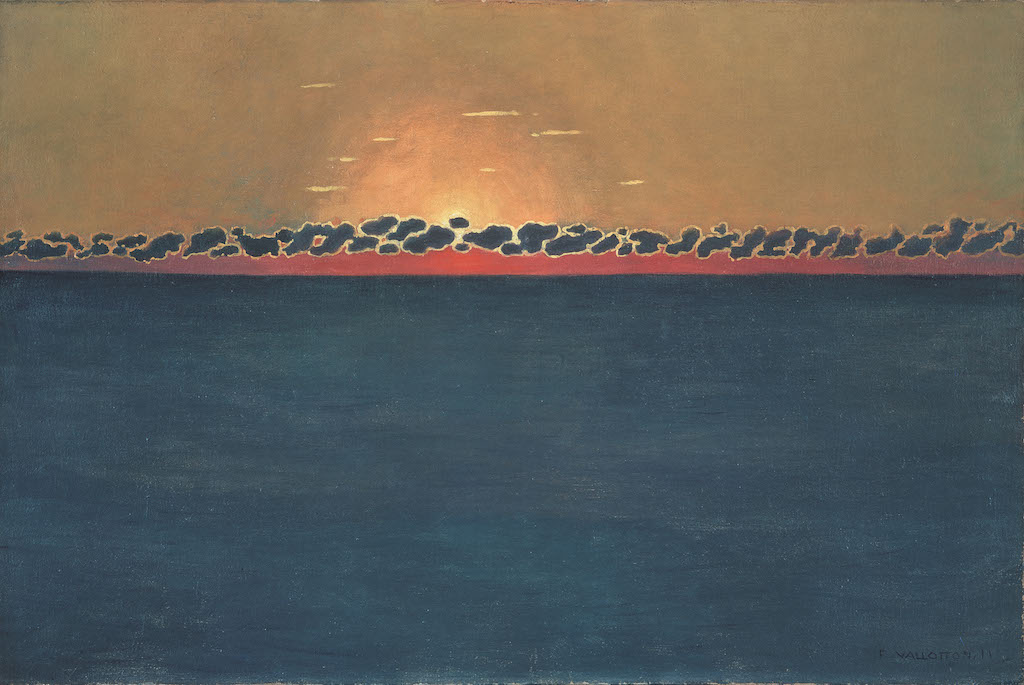 Félix Vallotton, Sunset, Grey-blue High Sea, 1911. The Met's "Painter of Disquiet is reviewed at Riot Material magazine.