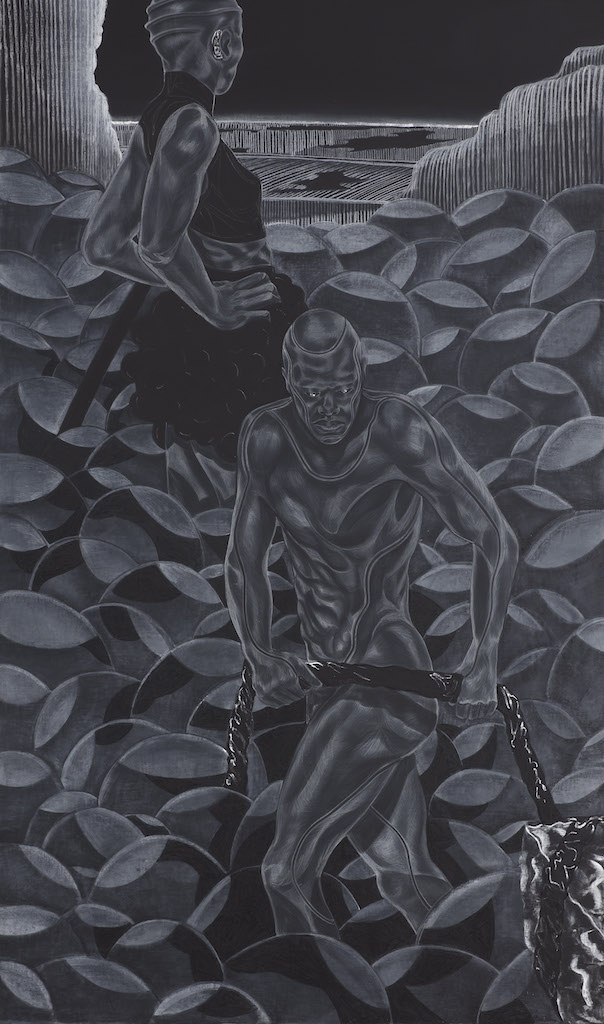 Toyin Ojih Odutola's wonderful exhibition, A Countervailing Theory, at Barbican Centre, London, is reviewed at Riot Material Magazine