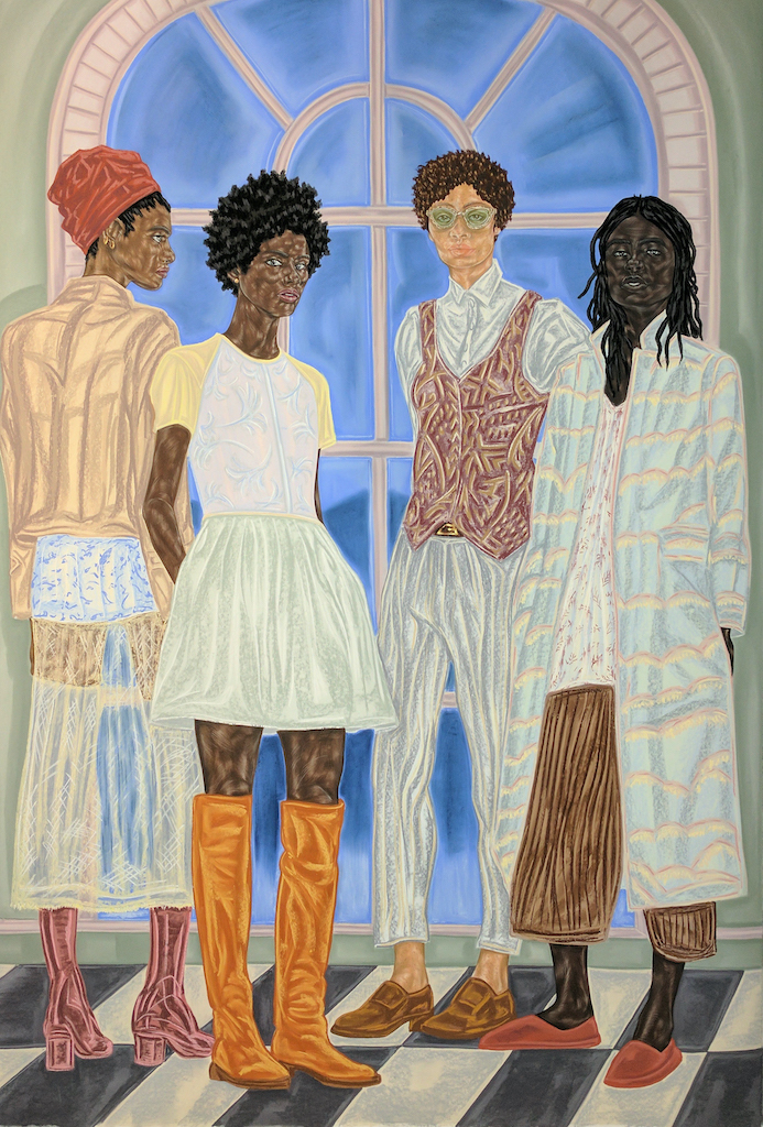 Toyin Ojih Odutola's wonderful exhibition, A Countervailing Theory, at Barbican Centre, London, is reviewed at Riot Material Magazine