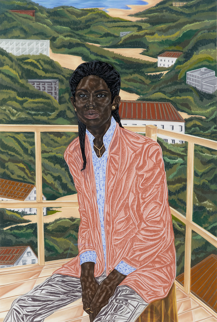 Toyin Ojih Odutola's wonderful exhibition, A Countervailing Theory, at Barbican Centre, London, is reviewed at Riot Material Magazine