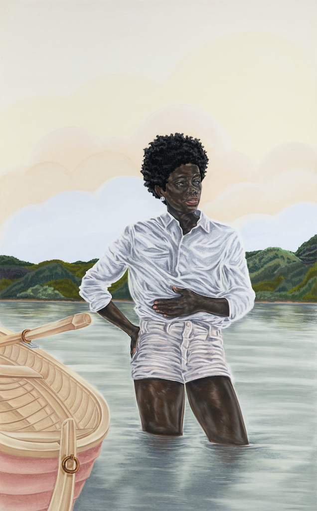 Toyin Ojih Odutola's wonderful exhibition, A Countervailing Theory, at Barbican Centre, London, is reviewed at Riot Material Magazine