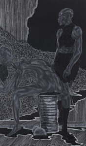 Toyin Ojih Odutola's wonderful exhibition, A Countervailing Theory, at Barbican Centre, London, is reviewed at Riot Material Magazine