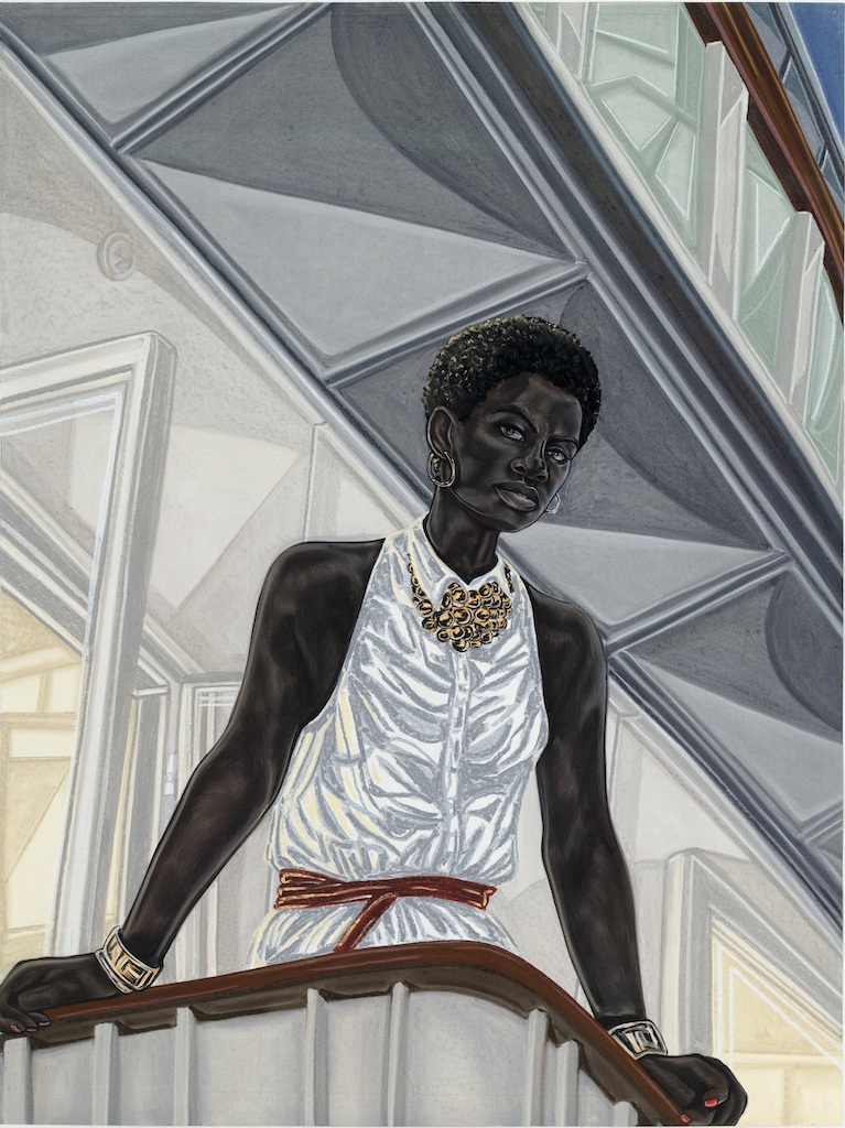 Toyin Ojih Odutola's wonderful exhibition, A Countervailing Theory, at Barbican Centre, London, is reviewed at Riot Material Magazine