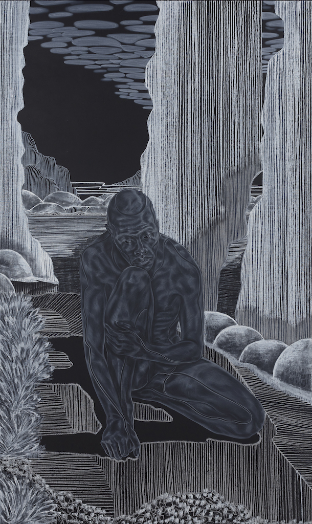 Toyin Ojih Odutola's wonderful exhibition, A Countervailing Theory, at Barbican Centre, London, is reviewed at Riot Material Magazine