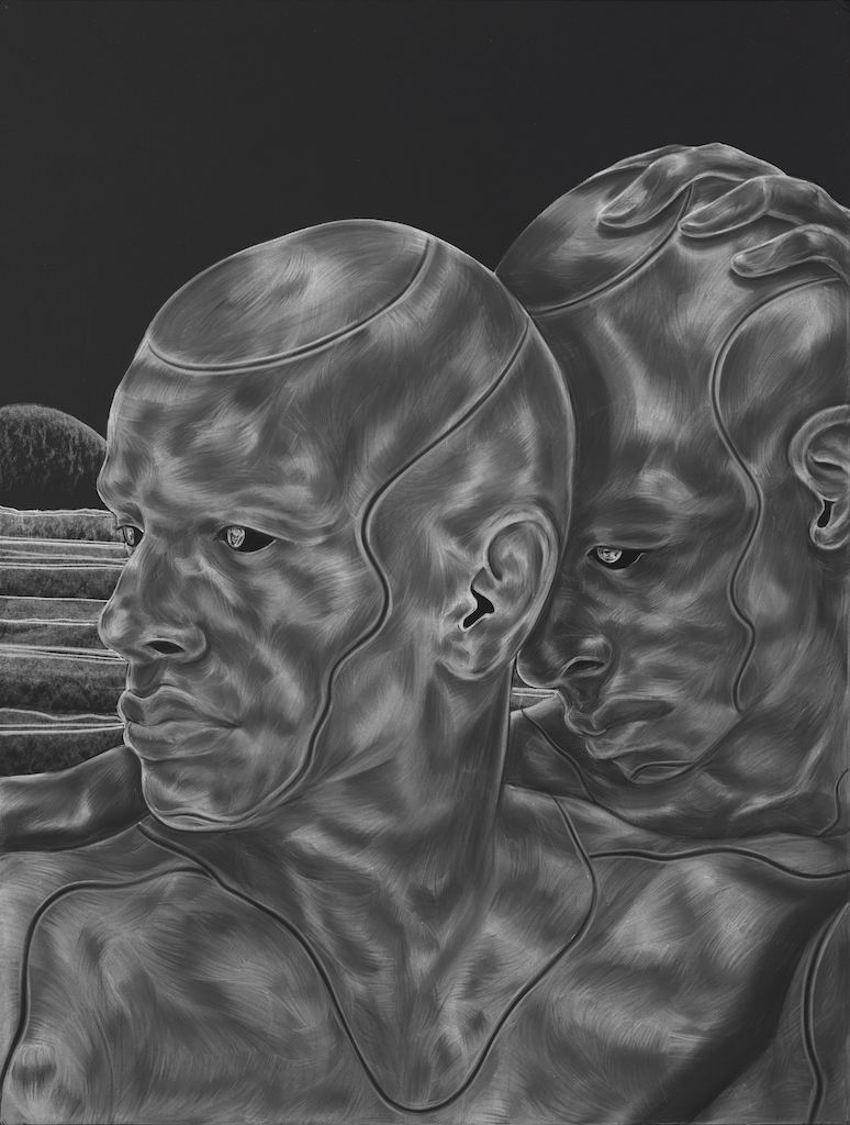 Toyin Ojih Odutola's wonderful exhibition, A Countervailing Theory, at Barbican Centre, London, is reviewed at Riot Material Magazine