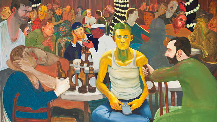 Nicole Eisenman, Beer Garden with Ash/AK, 2009. At Riot Material magazine.