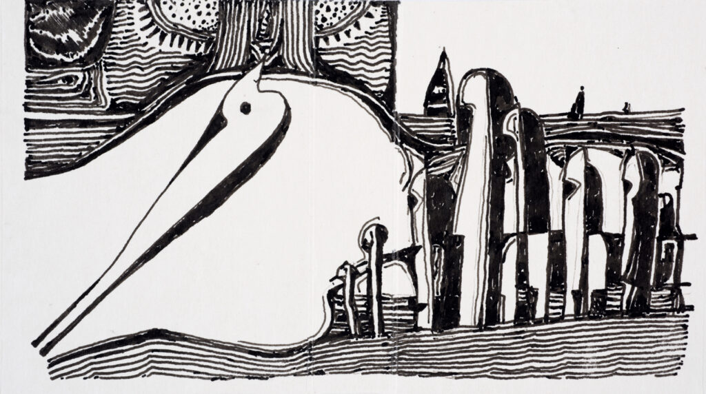 Ibrahim El-Salahi’s Pain Relief Drawings, reviewed at Riot Material.