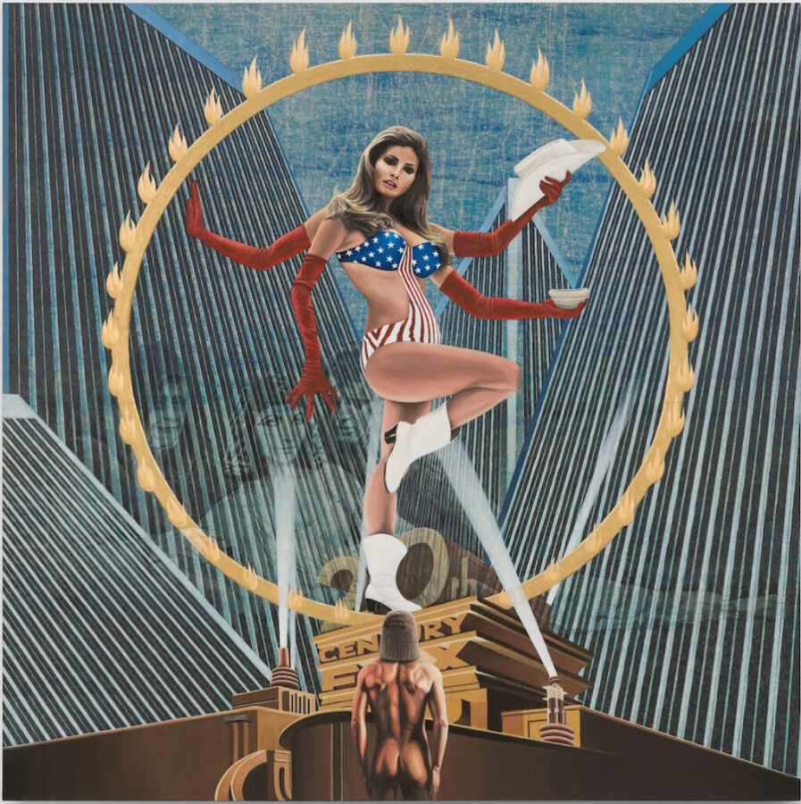 Jim Shaw's "Going For The One" (2022). An interview with Jim Shaw is at Riot Material.