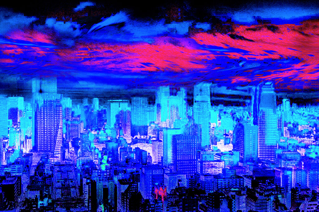 Susan Kaprov. "The Dense City: Magenta Sky." At Riot Material